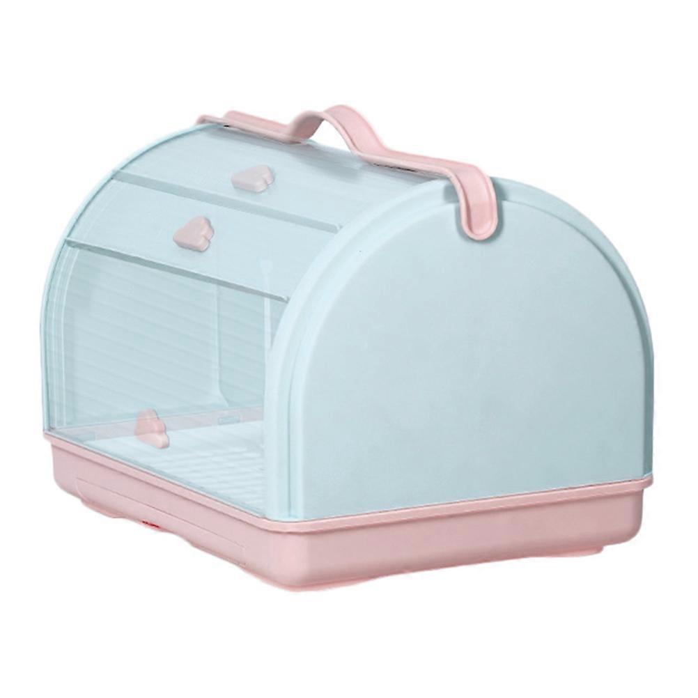 Dustproof Rectangular Baby Bottle Organizer Storage Container Perfect For Available In Sky-Blue Color 1Pack
