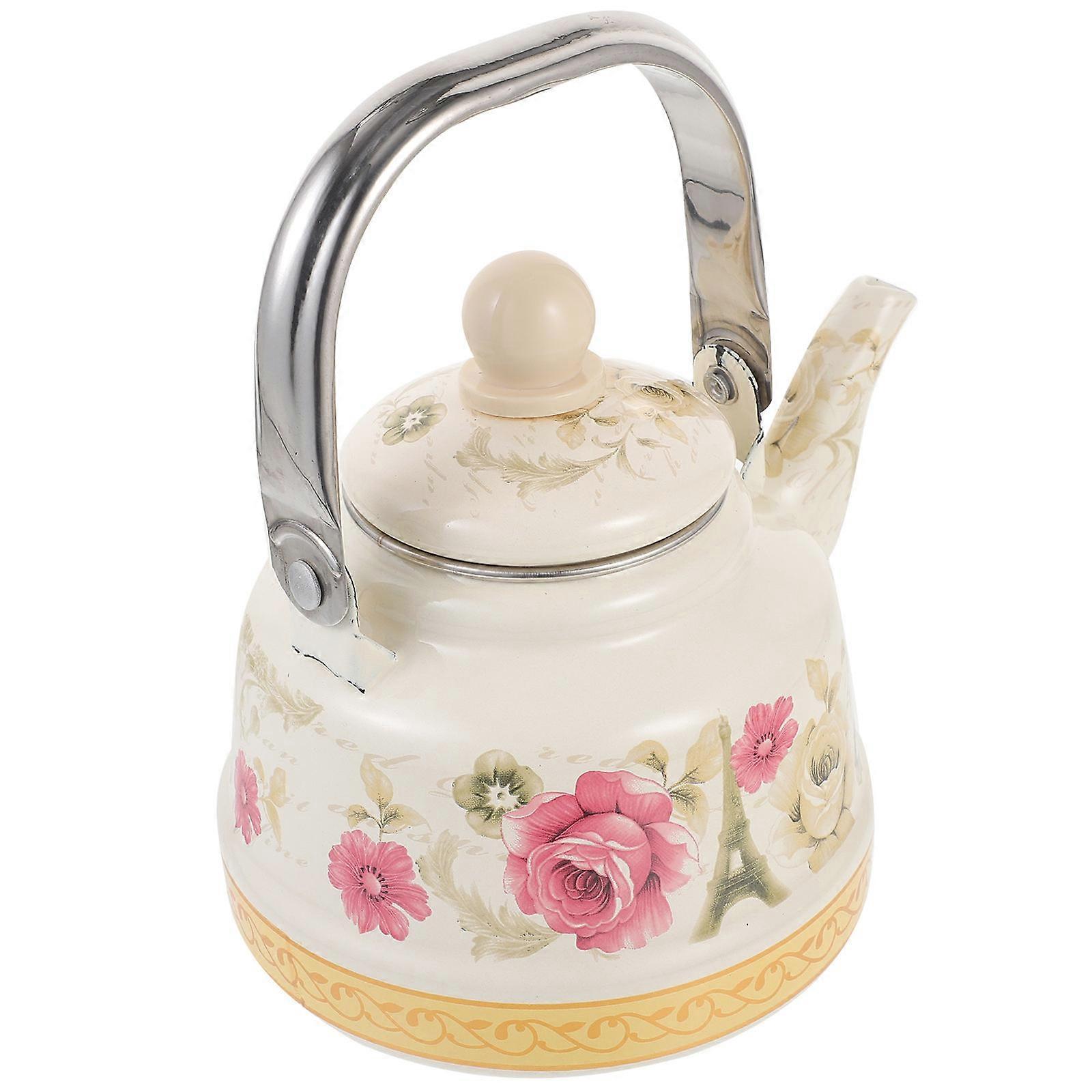 Enamel Teapot For Home Use 1Pack Multi Color Retro Style Tea Heat-resistant Decorative Kettle
