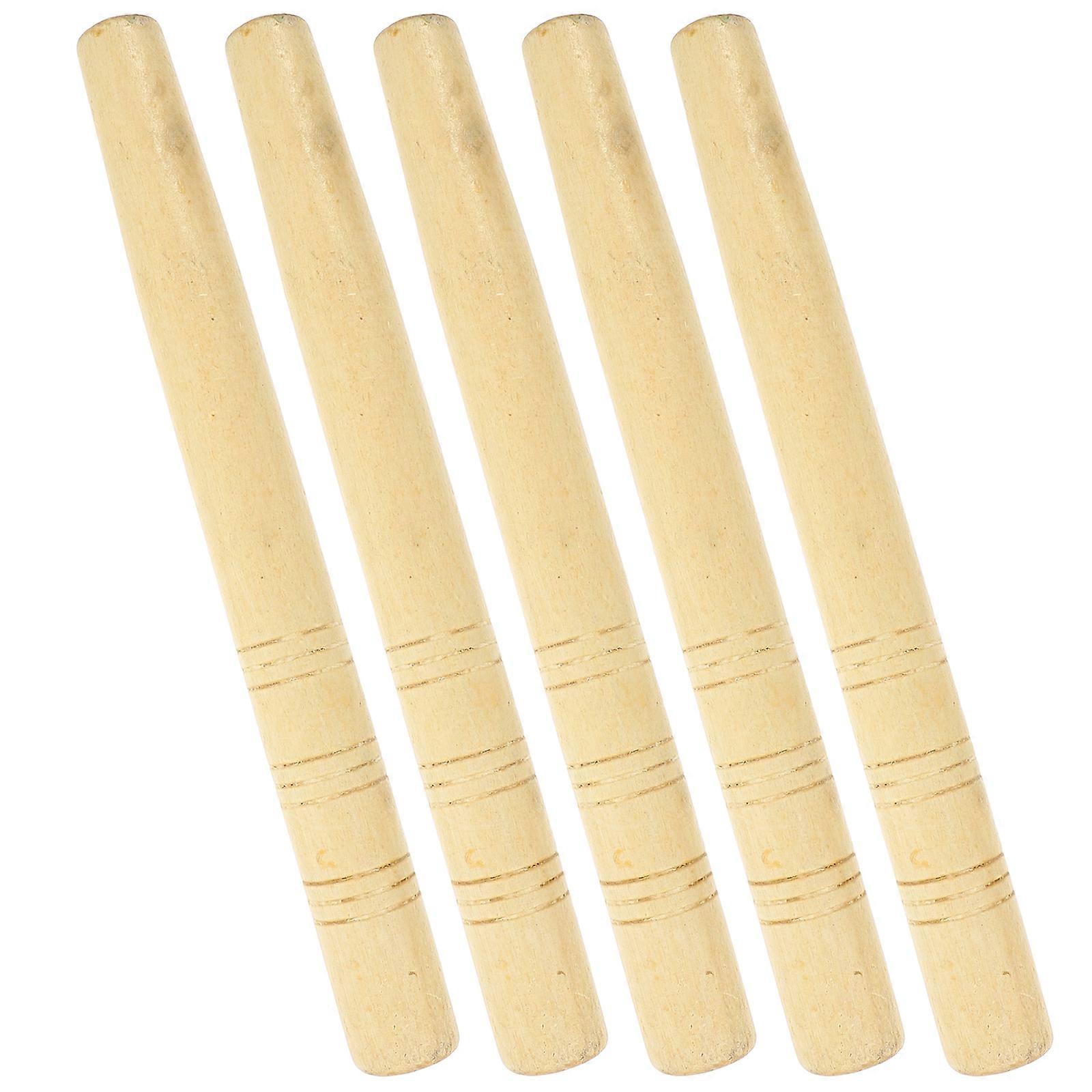 5 stk kraftige trehåndtak for hageredskaper – holdbare erstatningshåndtak for hardtre for hakker med ergonomisk lang design