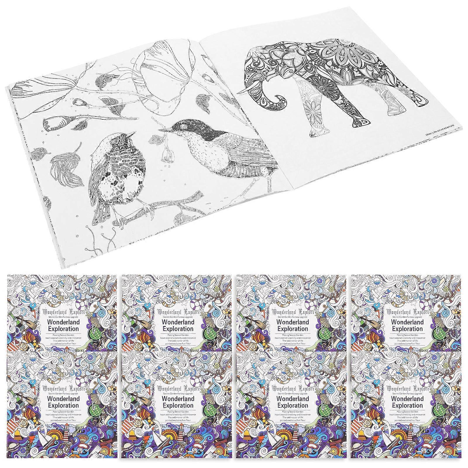 Diy Coloring Book Set With 8Pcs For Kids And Children Aged 3- Home And Classroom Use Featuring Multi Colored Pages For Graffiti Activities