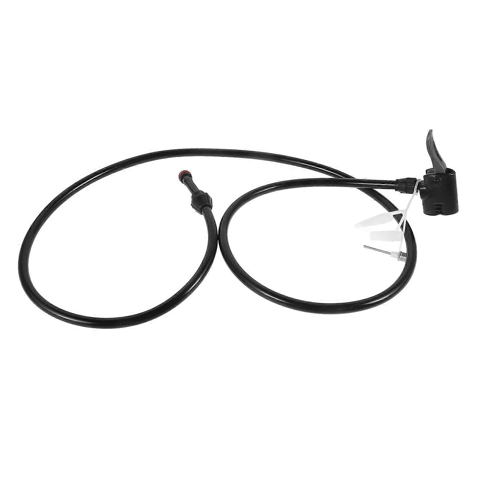 Bicycle Pump Hose Replacement Inflator Tool for Quick Pumping Needs Black 1Pcs
