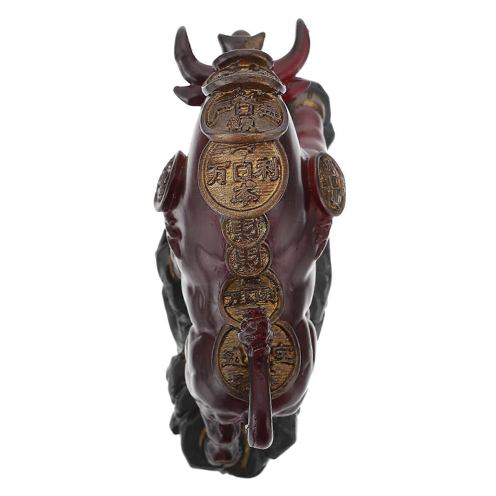 Tea Pet Figurine Change Color with Hot Water Bull Shape for Home Decor Coffee Color 1Pc