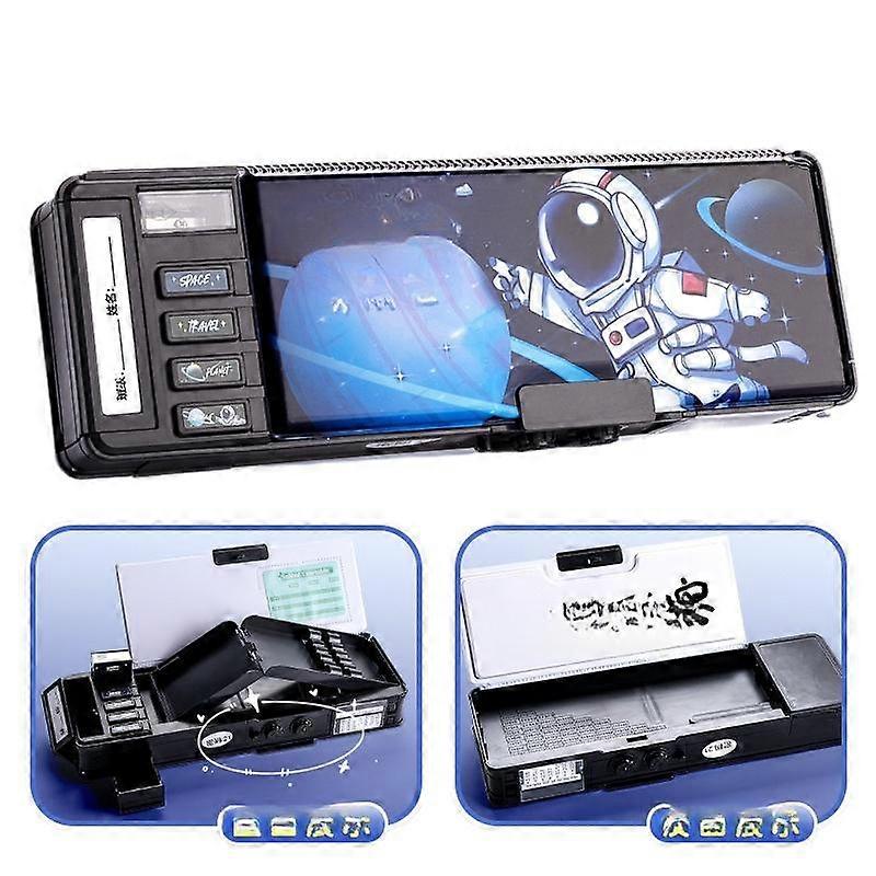Large Capacity Pencil Case for Boys and Girls Double Layer Password Lock Pen