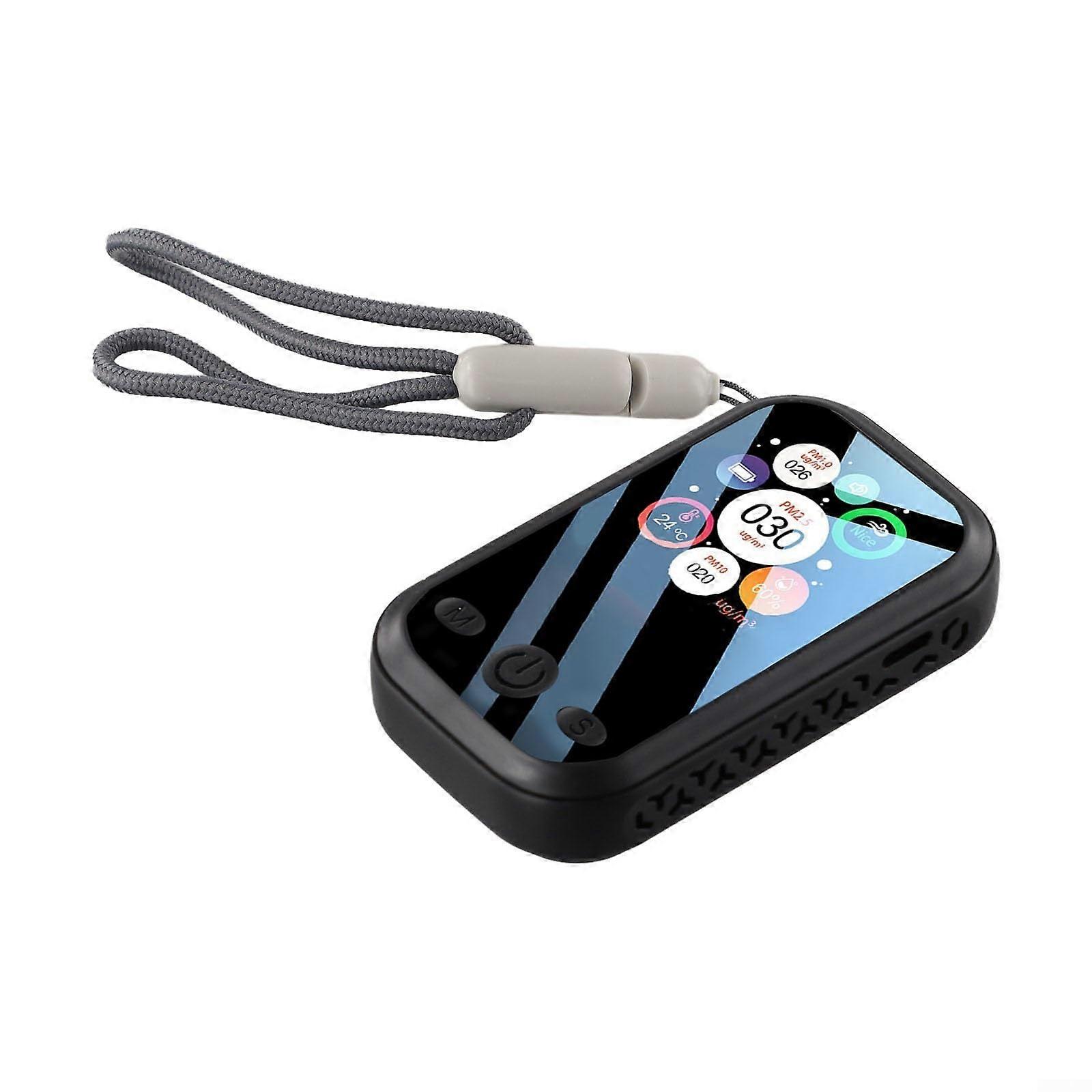 Air Quality Detector, Dust Detector, Temperature and Humidity Detector, Quality Monitor, Temperature and Humidity Sensor (BlackA) Black (Blacka)