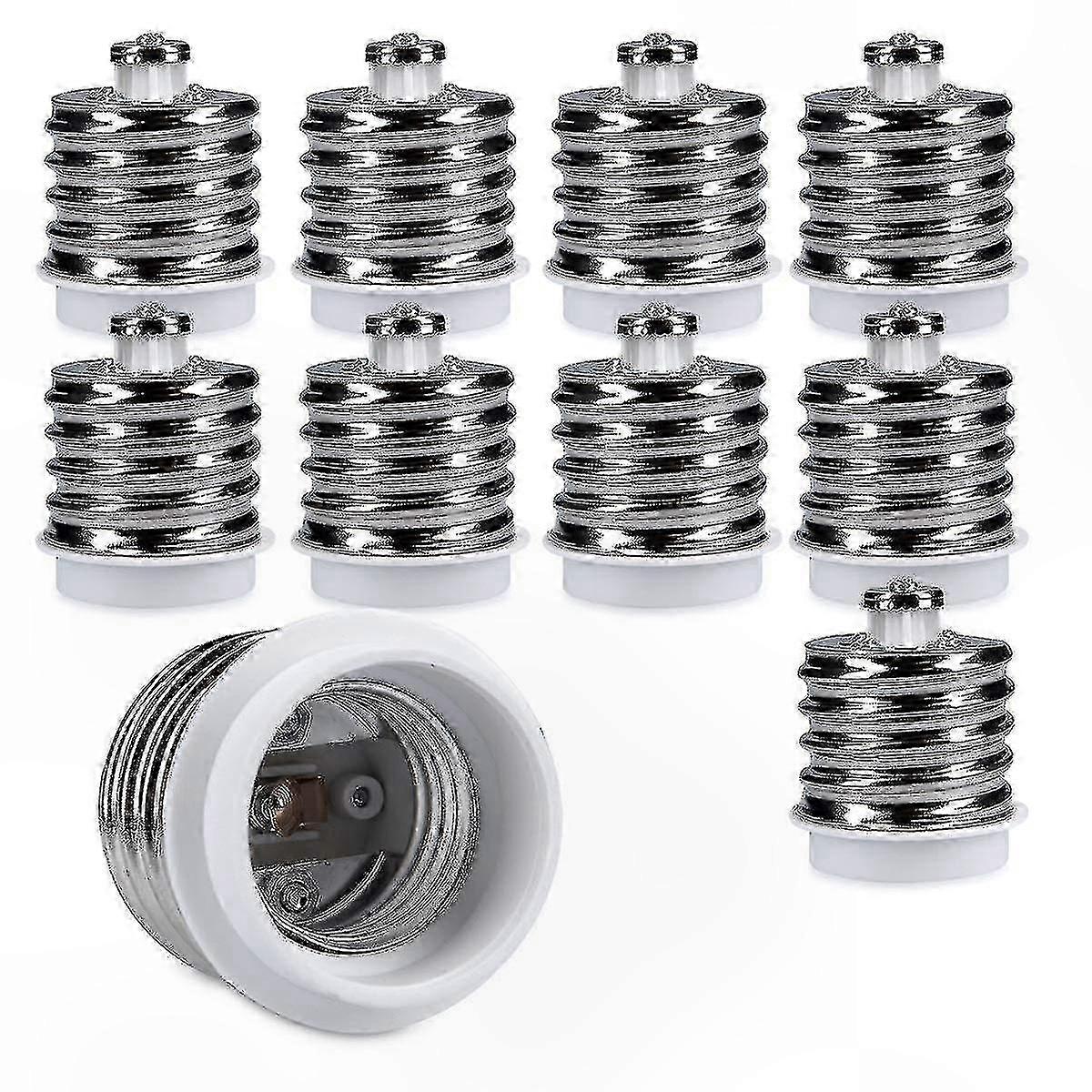E40 to E27 Socket Adapter - 10 Pack Lamp Holder Converter for Halogen and LED Bulbs