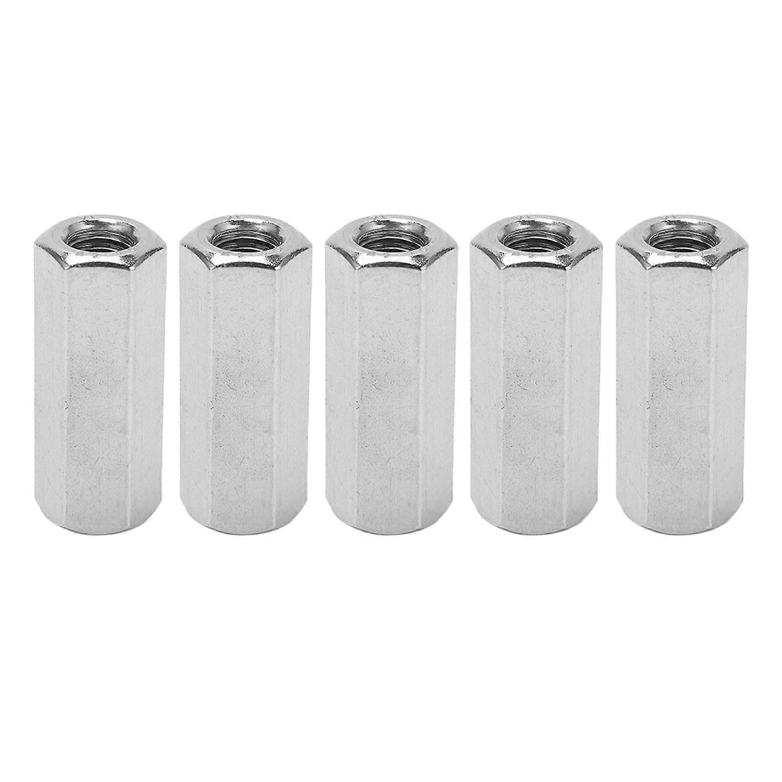5PCS Hex Coupling Nuts 304 Stainless Steel M10 Coarse Hex Connection Nut for Screw Rod Fixing