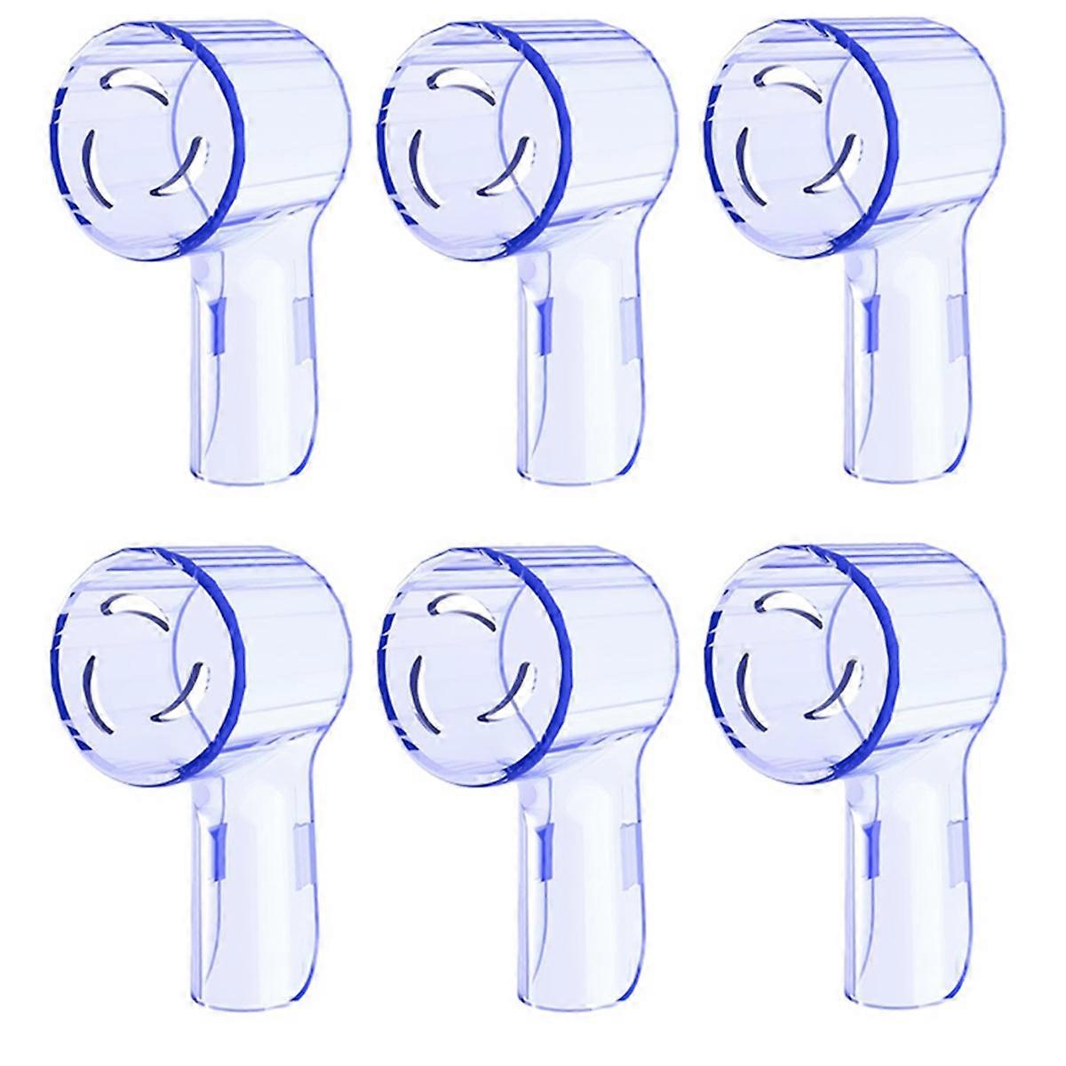 6Pcs Toothbrush Heads Dustproof Cover Fits for , Blue