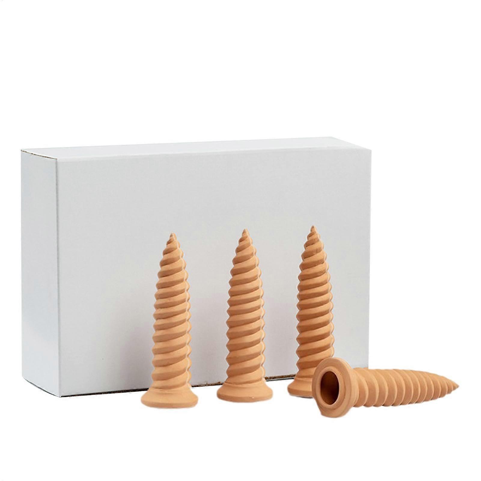 Terracotta Water Spikes  4X ScrewShaped Stakes  AutoWater Irrigation System