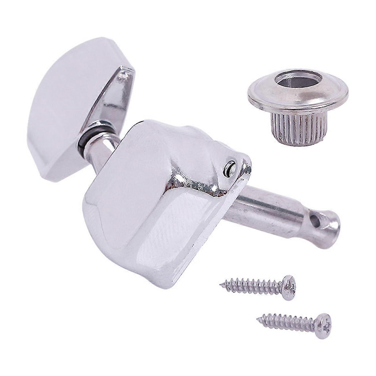 Acoustic Guitar Tuning Pegs 5 Pieces, Replacement Tuning Machines for Folk Guitar, Brass & Plastic Design, Universal Fit