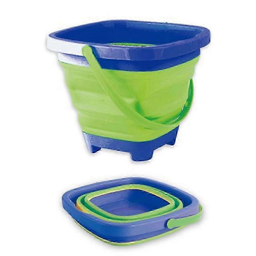 Collapsible Kids' Beach Bucket - Expandable Sand Pail with Two Handles