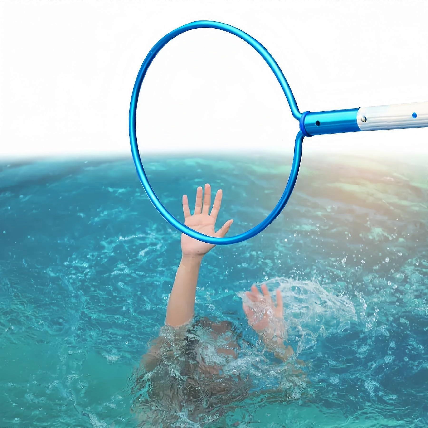 Telescoping Emergency Rescue Hook for Water Safety - Durable Aluminum Design for Quick Pool, Waterpark, and Coastal Use