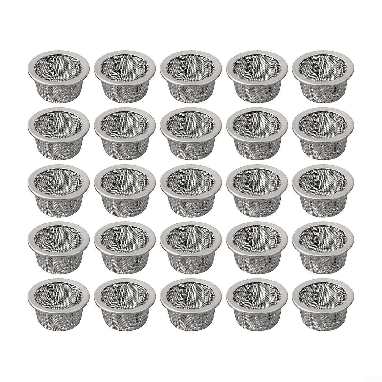 20 Pieces Stainless Steel Pipe Strainer Filter Set, Reusable Metal Wire Mesh Bowl Strainer for Pipe and Evaporator Use
