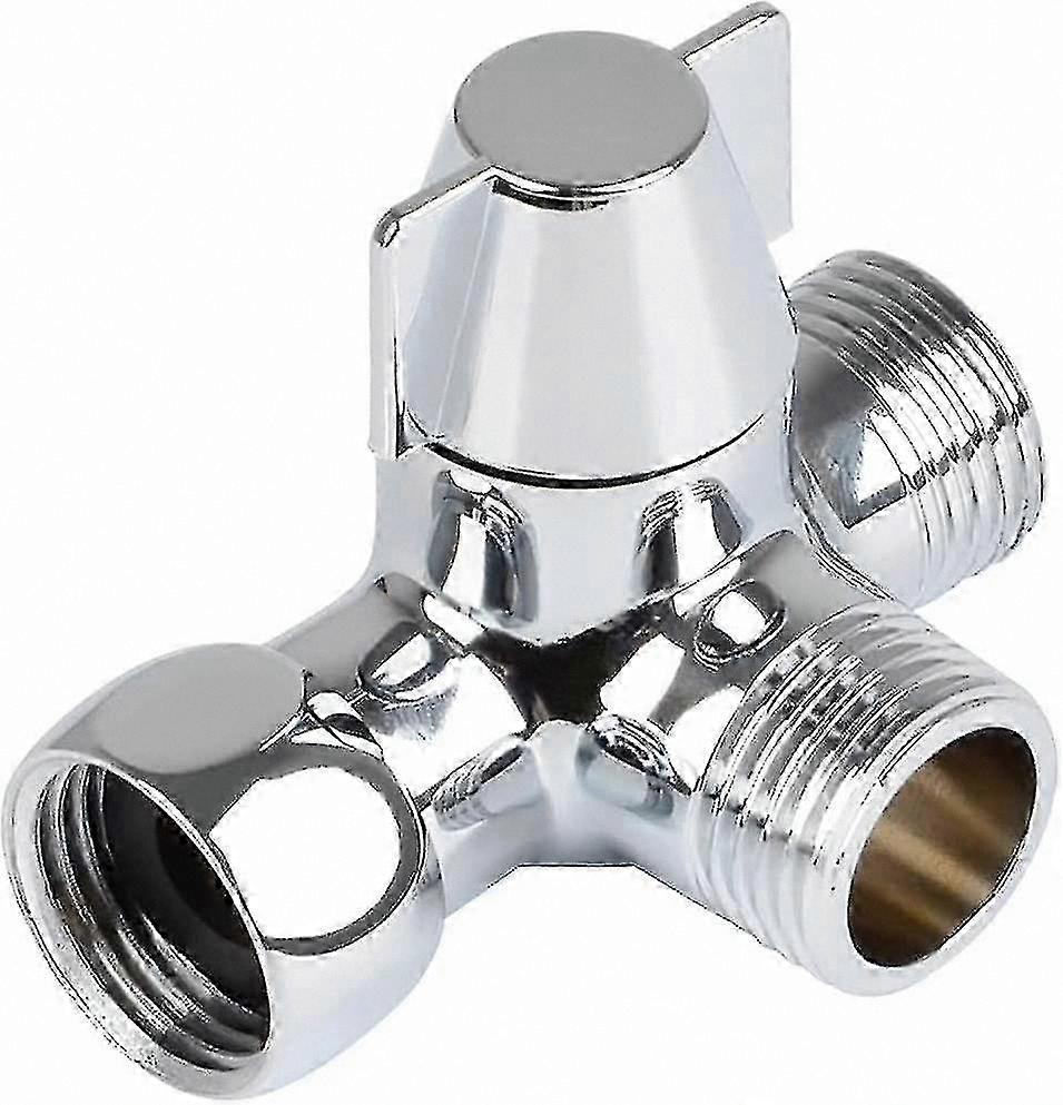 Durable Brass 3-Way Diverter Valve with G1/2" T-Adapter for Shower Systems