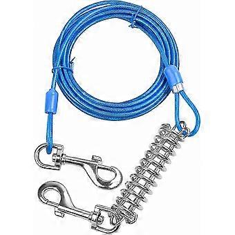 Heavy Duty Dog Tether Cable for Small to Large Breeds, 3m Metal Pet Lead with Strong Durability for Dogs Up to 55kg