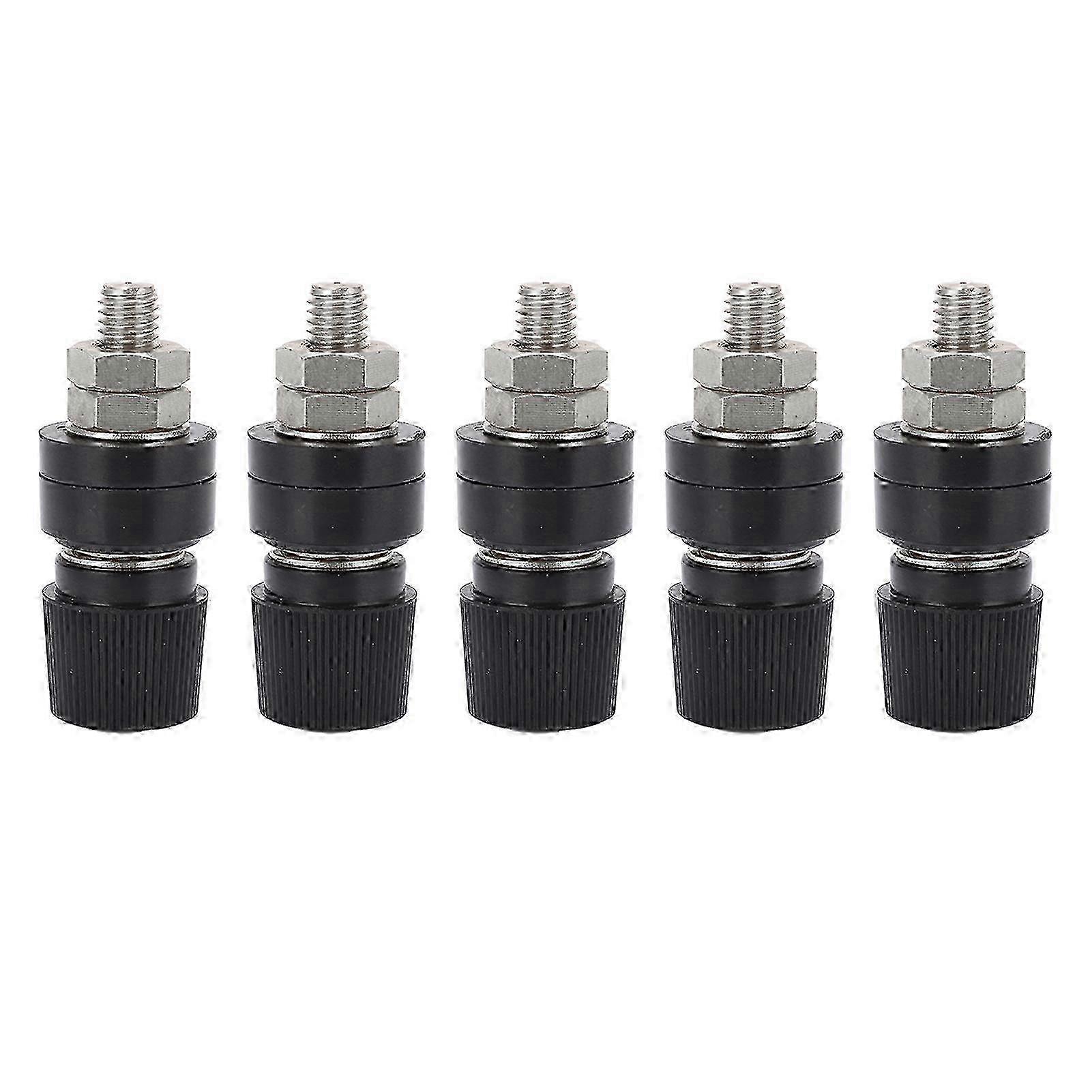 5pcs M8 Nickel Plated Brass Inverter Terminal Connectors for Welding Machines - Secure & Durable Electrical Connection
