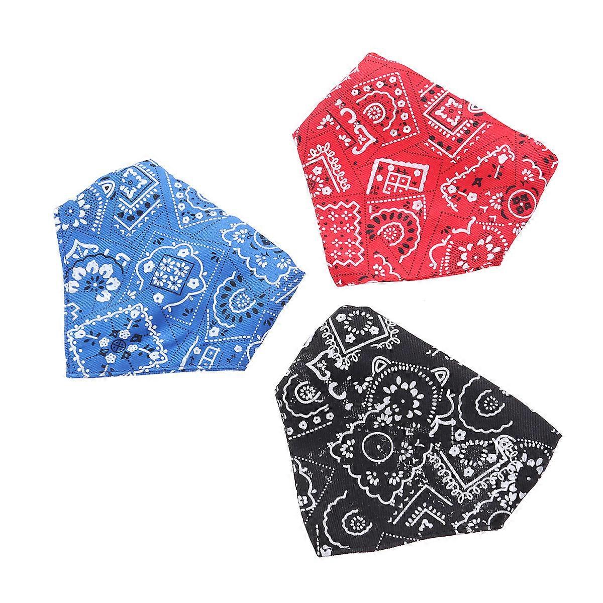 Pet Bibs 3Pcs Dog Cat Bib Summer Assorted Color for Saliva Absorption
