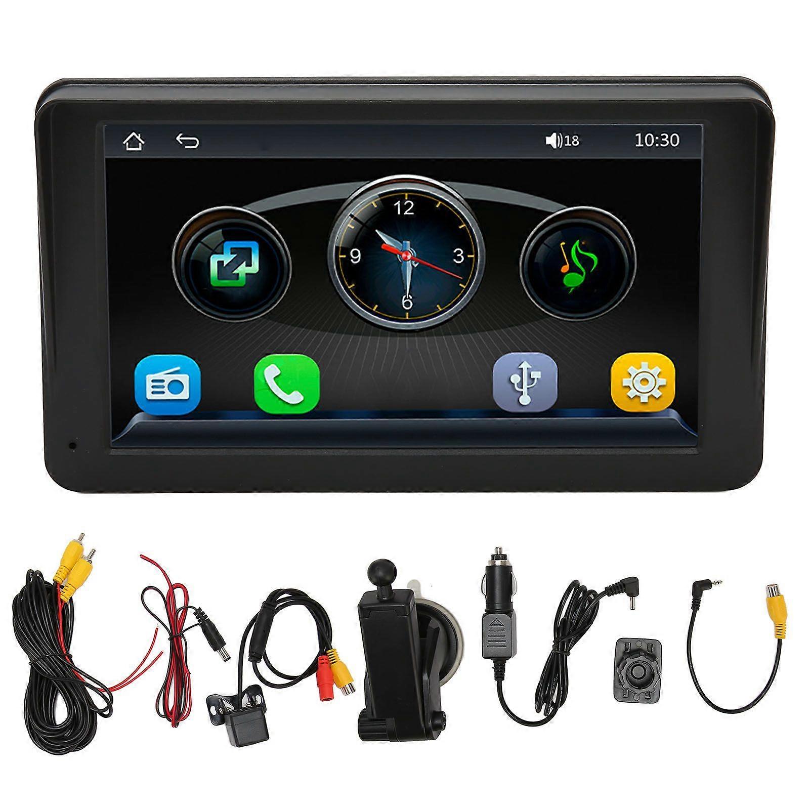 Car MP5 Player 7in Touch Screen Multimedia Player Multifunctional Car Stereo with Sun Visor LED Camera