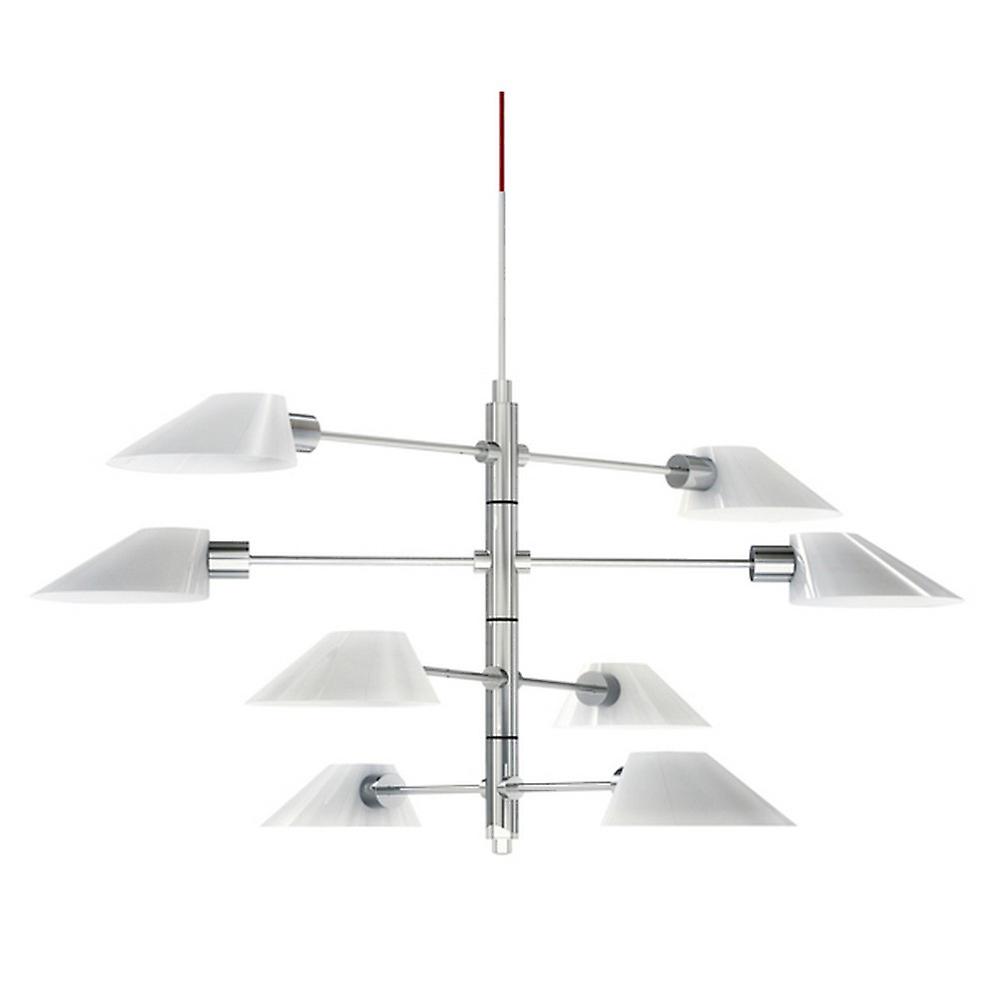 Soeur Multi Arm Pendant Ceiling Light Shiny White