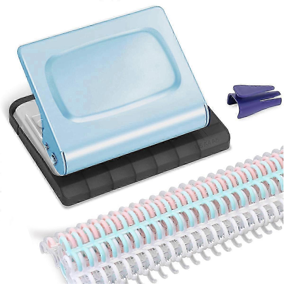 10 Hole Punch Binding Machine for Planners Blue