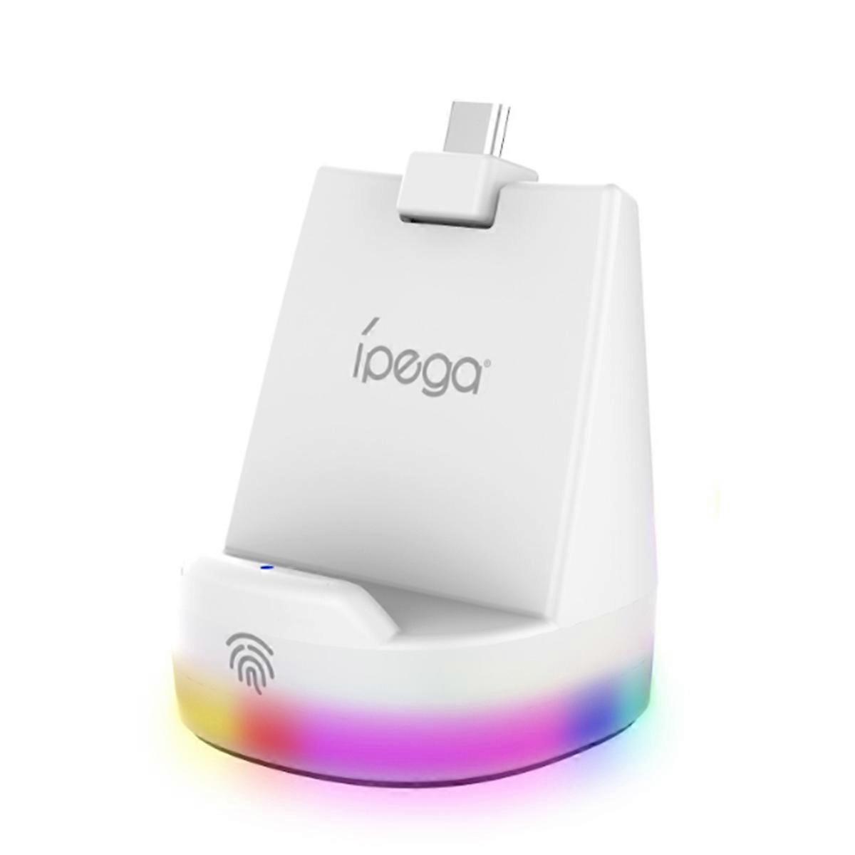  Charging Stand for Portal with RGB Lighting Effects,Magnetic Contact Charging and Bottom Anti Slip Pad White