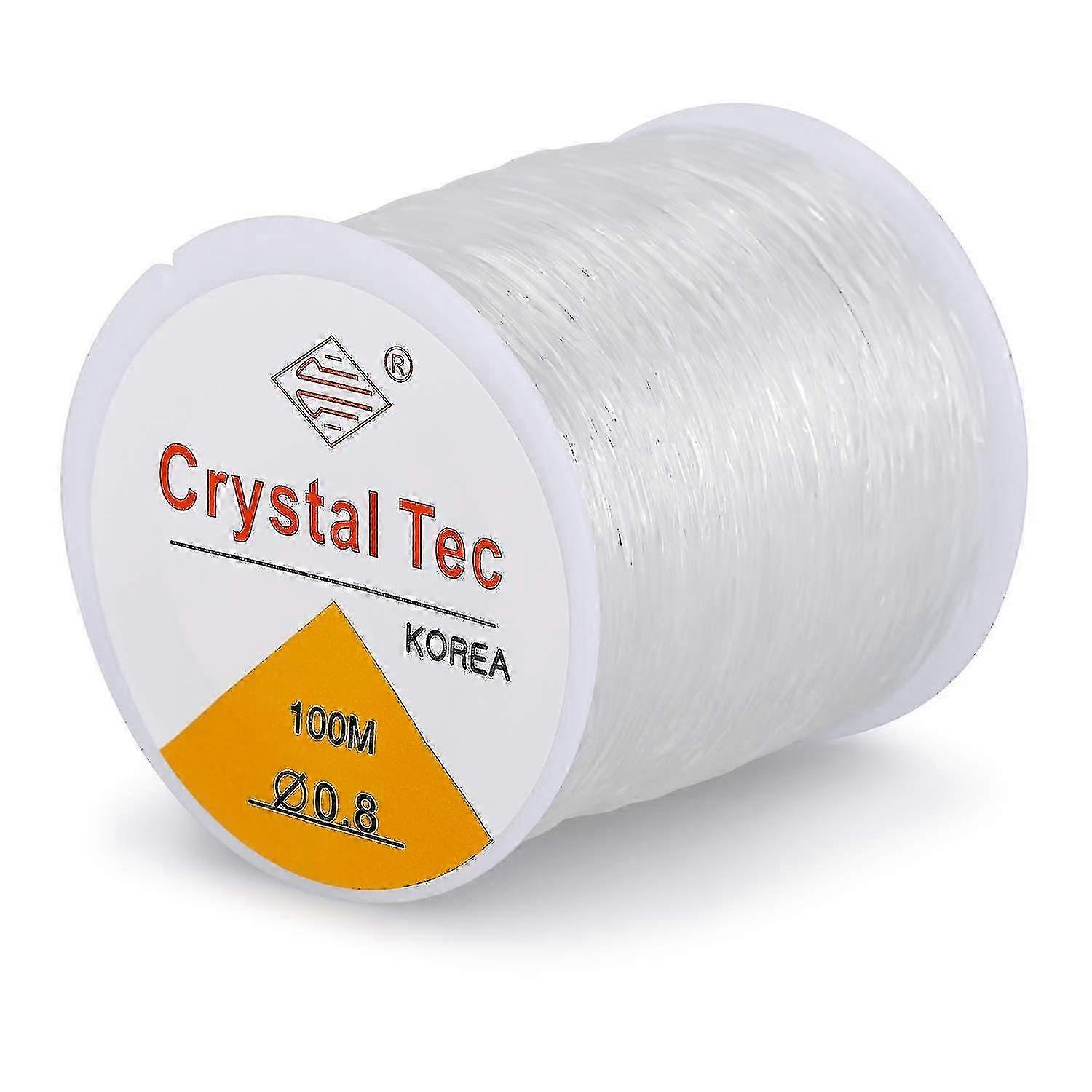 Elastic string for jewelry making - 0.8mm crystal stretch line 100m