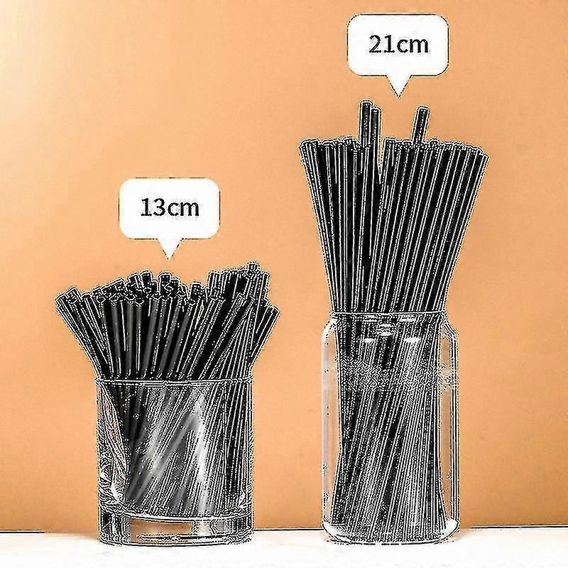 500 Pack Biodegradable Black Paper Straws for Parties & Events