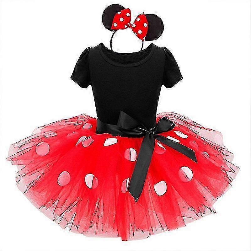 Dívčí Minnie Mouse Puntíky Narozeniny Oslava Tutu šaty