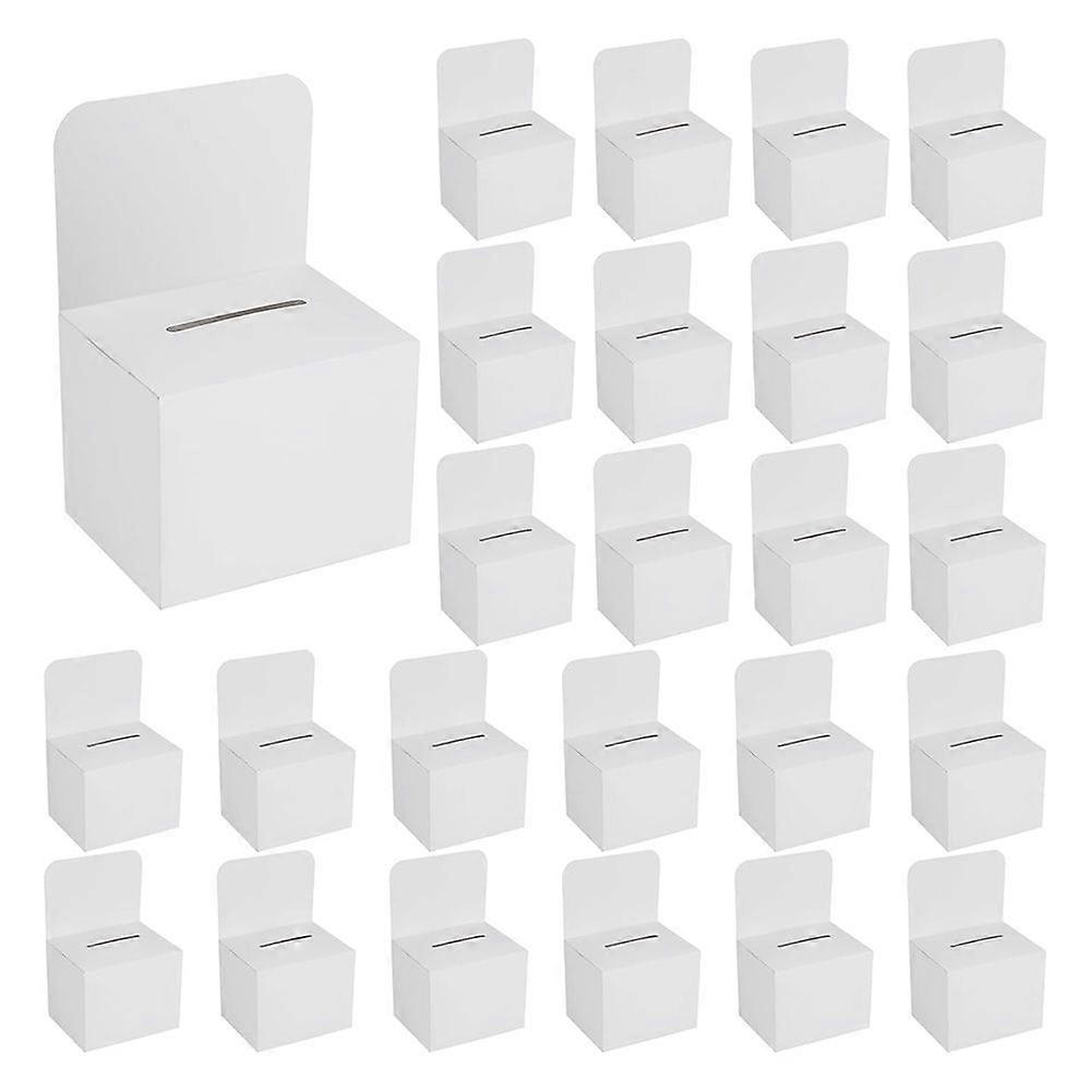 24 Pack Suggestion Box,Raffle Boxes with Slot.Donation Boxes for Fundraising,Ballot Box with Slot for Business