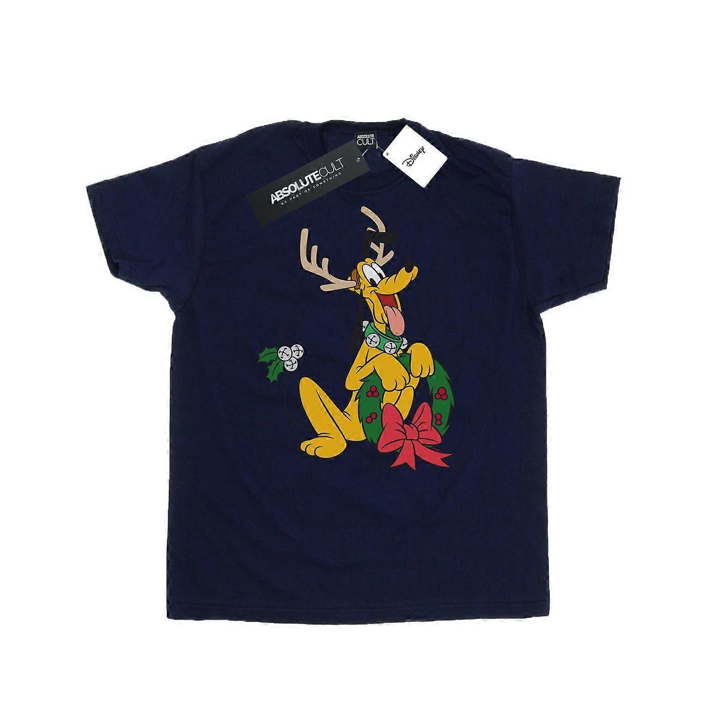 Disney Bărbați Pluto Tricou de rin de Crăciun