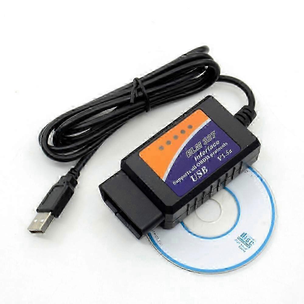 USB ELM327 OBDII Car Diagnostics Tool for Notebook / PC(Black)
