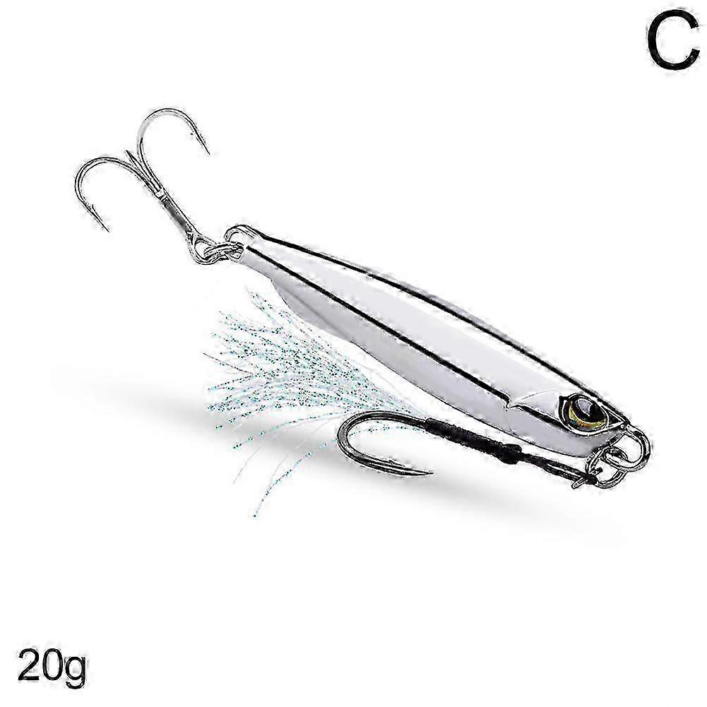 Electroplated Metal Jigs Fishing Lures with Hooks 10g-40g