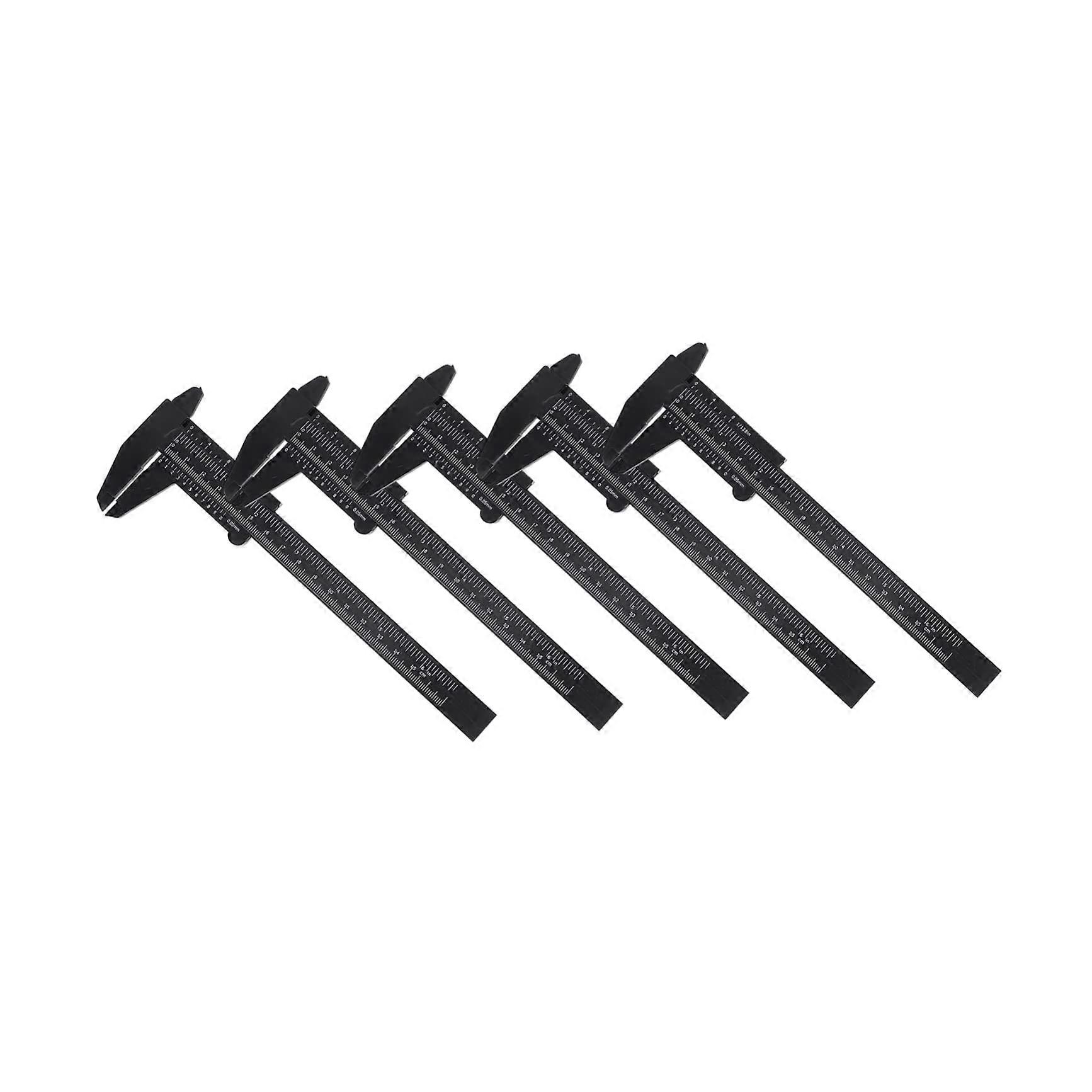 Vernier Caliper Measuring Gauge 5Piece Set, Double Scale, Metal Depth Rod, NonMagnetic Jewelry Precision DIY Tool