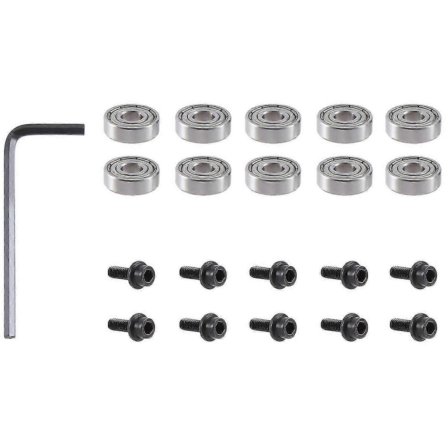 10Pcs Router Bits Top Mounted Ball Bearings Guide for Router Bit