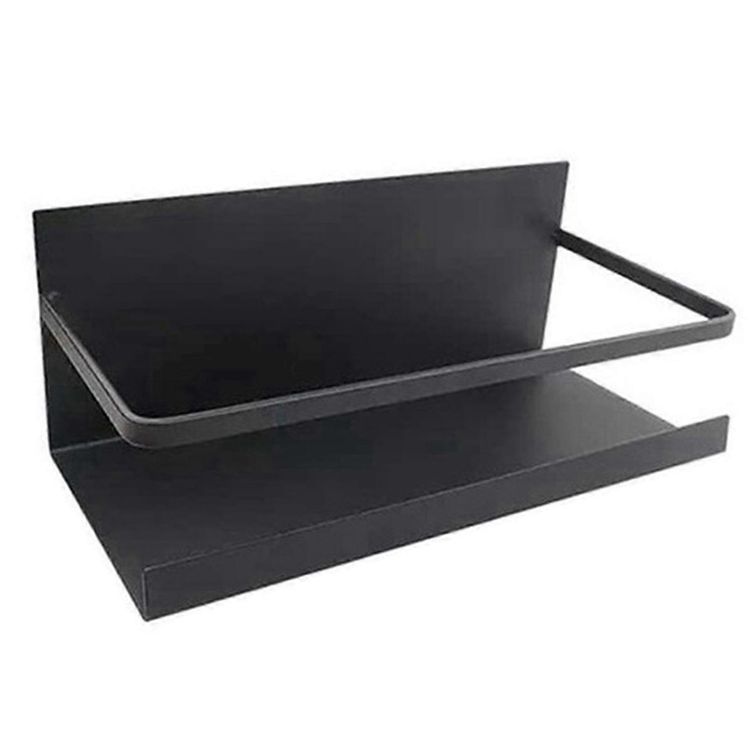 Magnetic Adsorption Rack, Spice and Condiment Storage Rack, Black