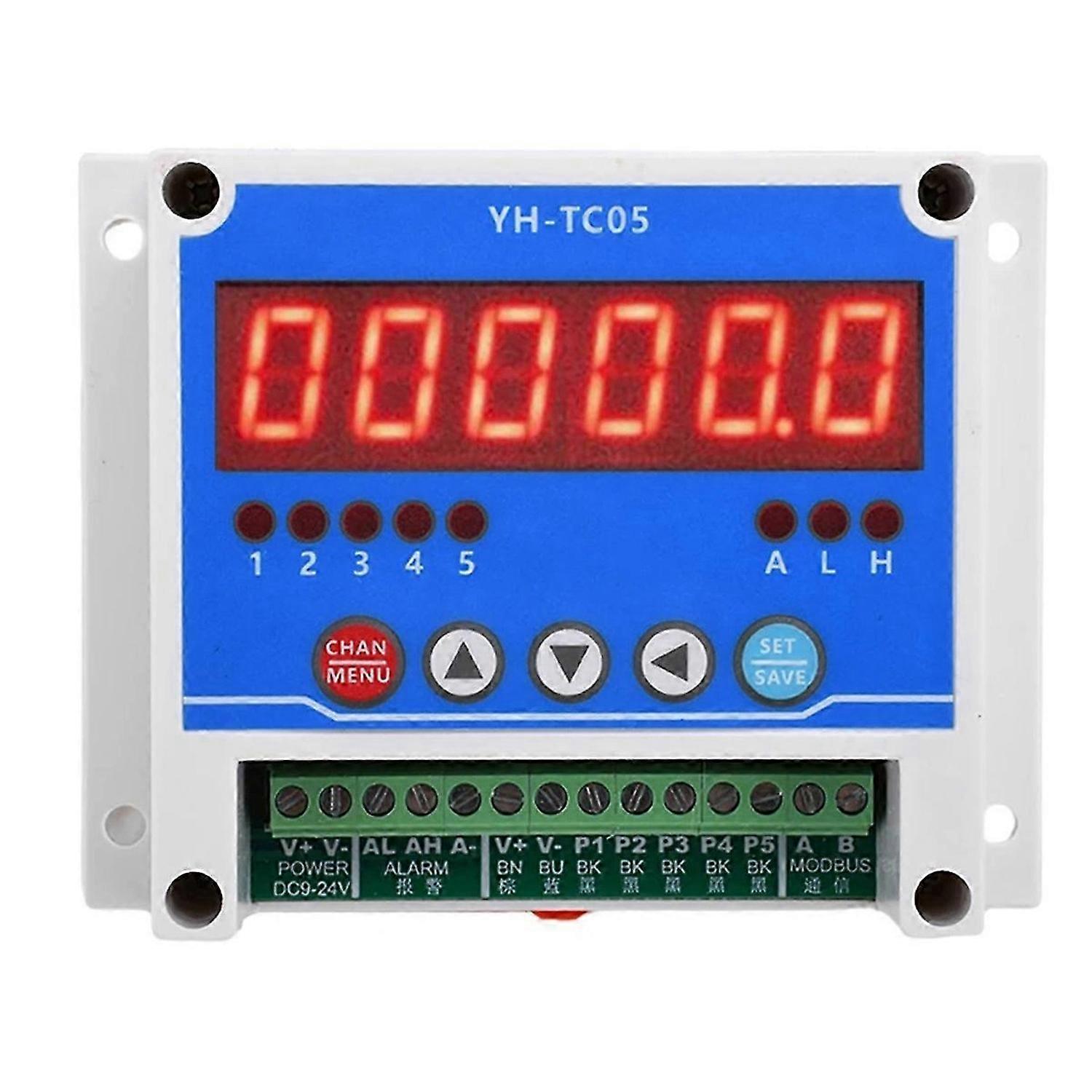 DC12-24V Non-Contact Motor Speed Tachometer 5 Channel Tachometer Hall Sensor Stop Meter RS485 Commun