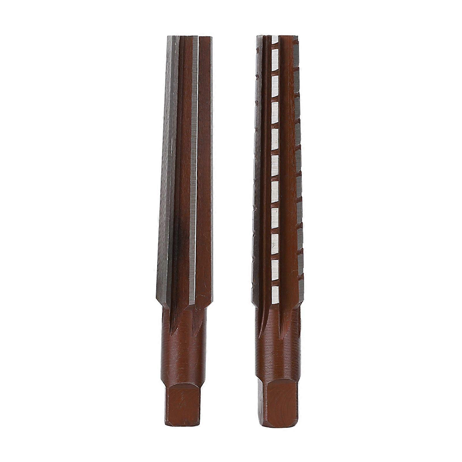 2PCS Rough Fine Morse Taper Reamer High Carbon Steel Straight Shank Hand Reamer(MT1# )