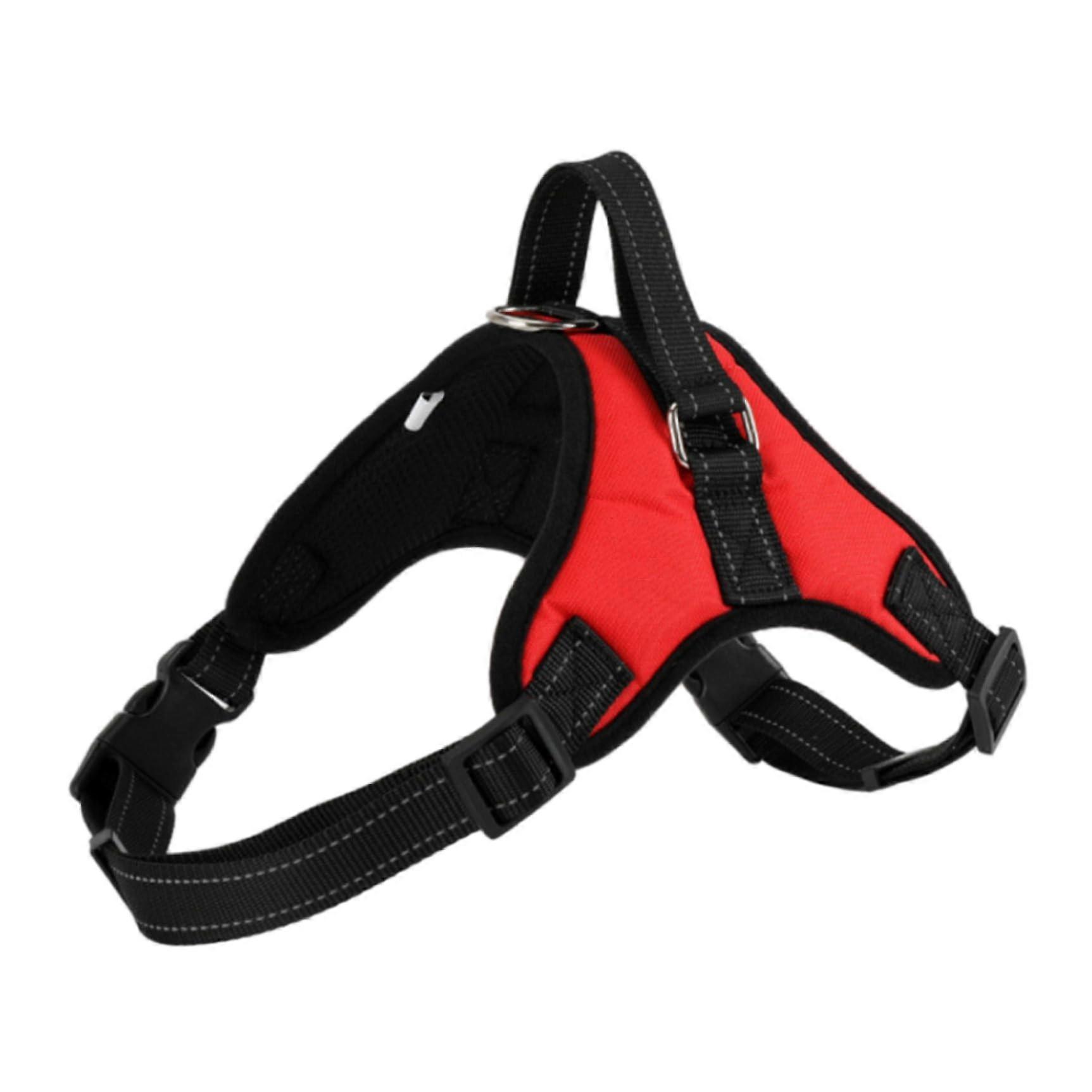 Service Dog Vest Breathable Reflective Harness With Adjustable Strap For Medium To Large Dogs Size M