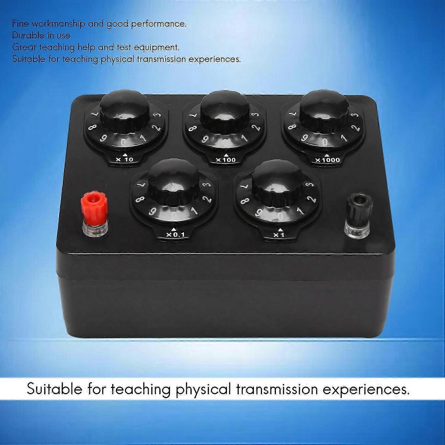 Black Resistance Box Iron Variable Decade Resistor 0-9999.9 Ohm