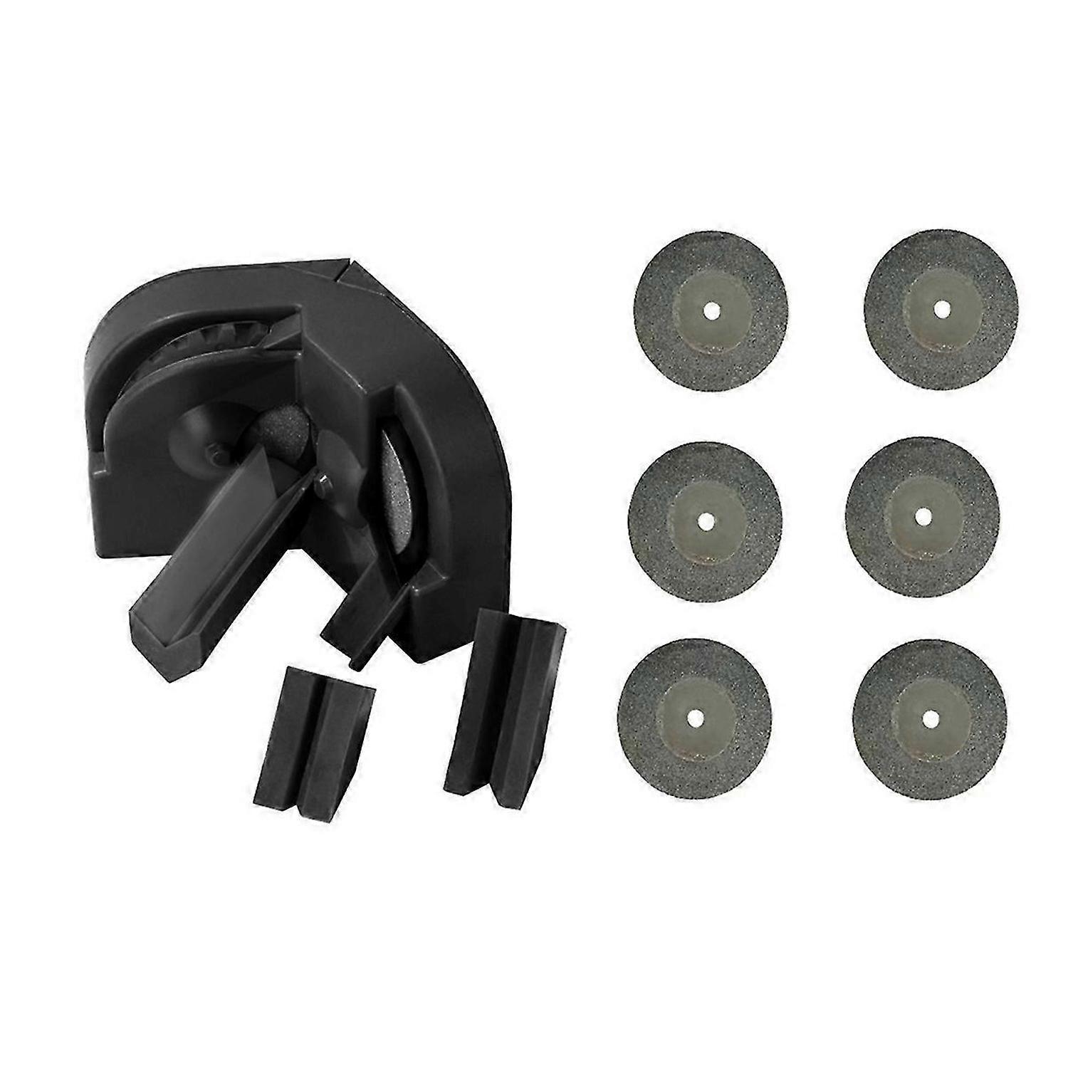 Multi-Functional Drill Bit Sharpener Tool with 6 Pcs Grinding Wheels