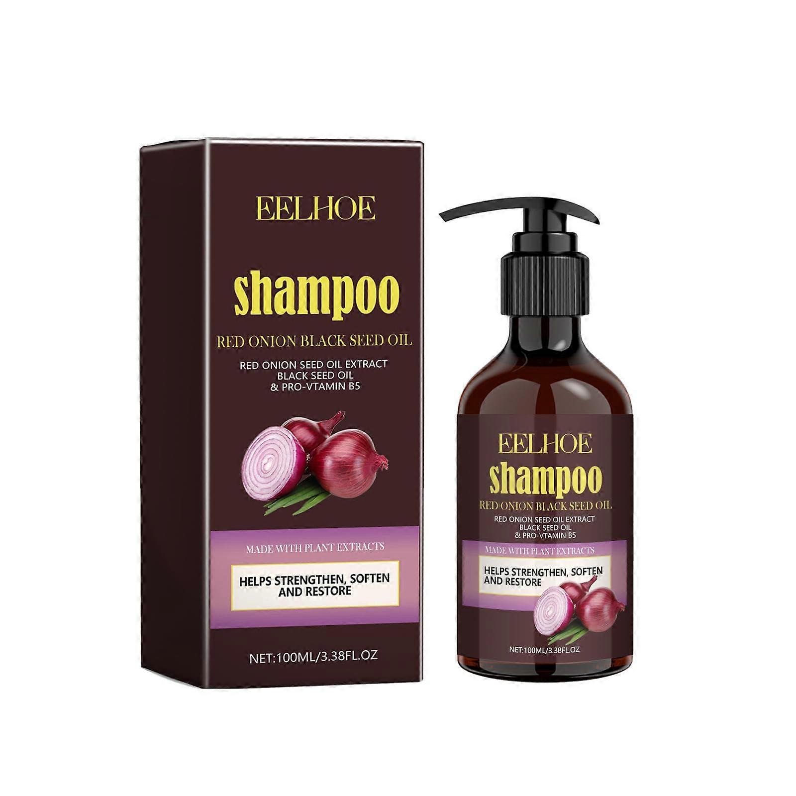 100ml Red Onion Extract Hair Shampoo For Scalp Cleansing And Grease Removal Improves Hair Condition For All Hair Types