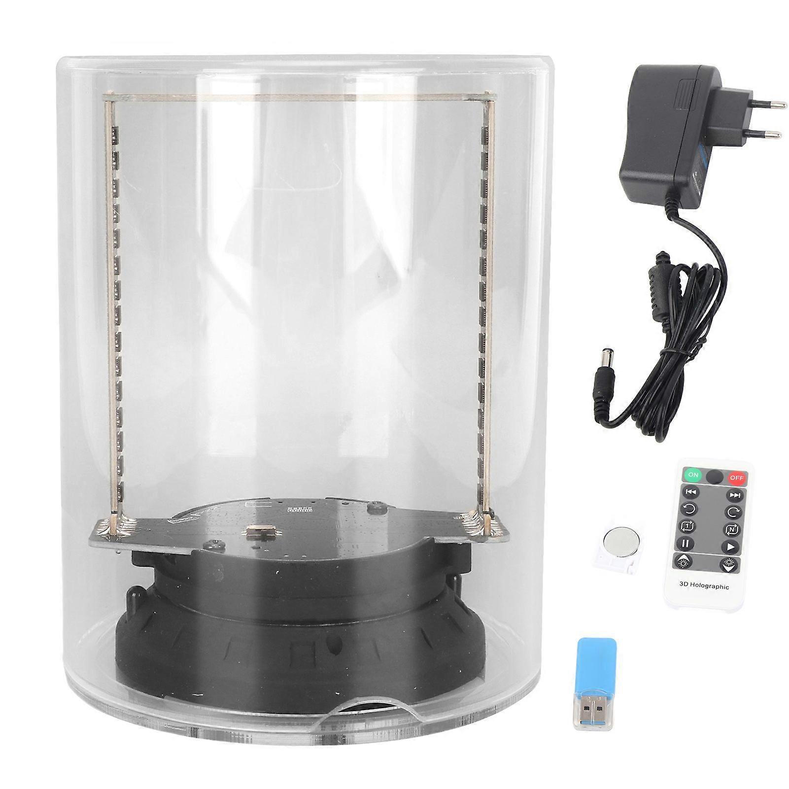3D Hologram Fan 1080x160P 160 LEDs 3.9inch Diameter WiFi APP 3D Advertising Player for Business Store Shop Bar 100240V EU Plug