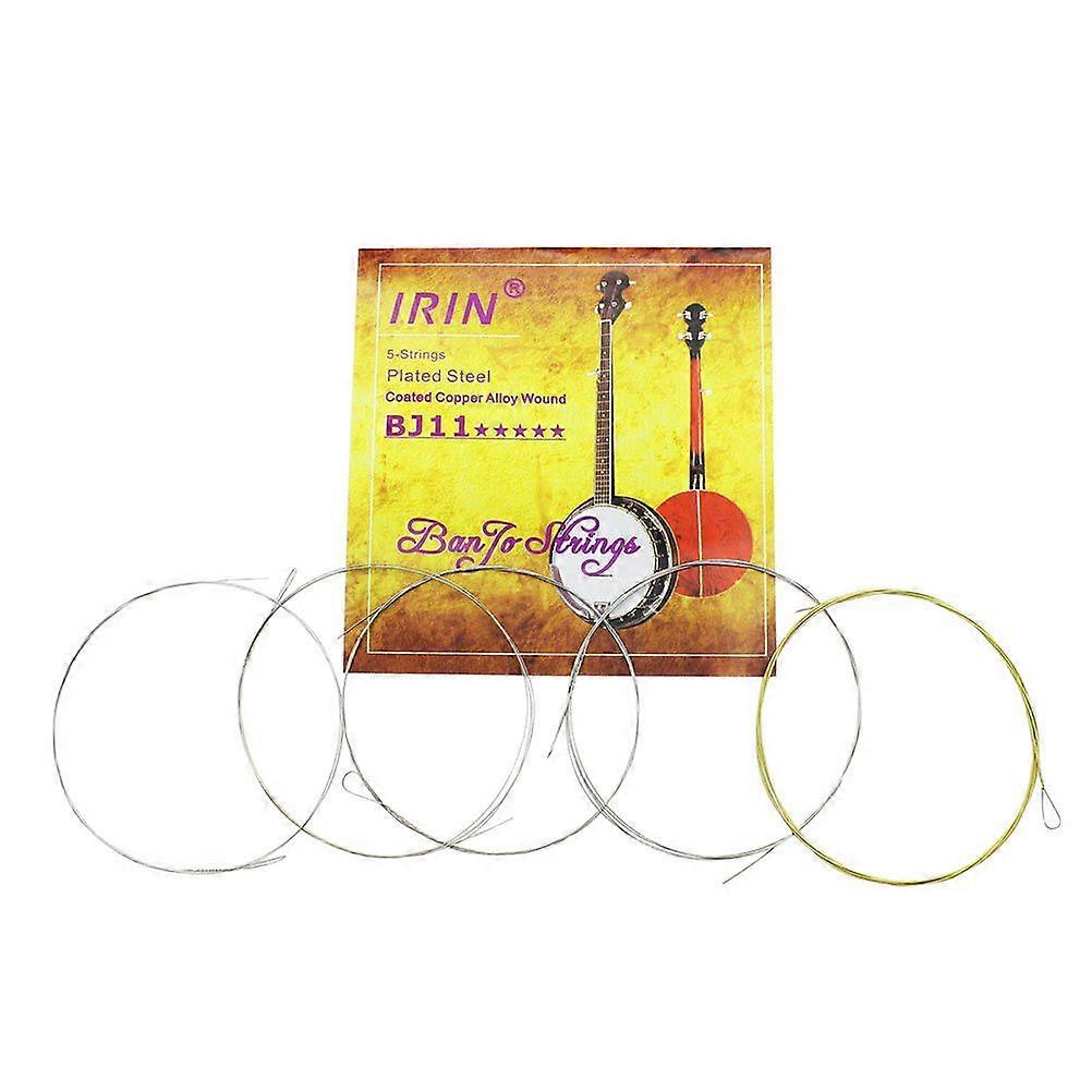 5Pcs Metal Banjo Strings Replacement Banjo Accessories (Assorted Color)