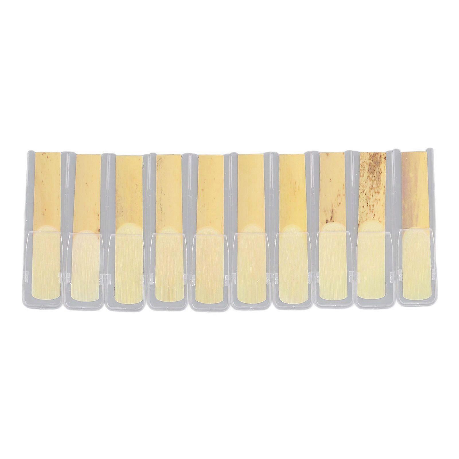 10PCS Professional Sax Reeds 2.5 Strength Bb Soprano Saxophone Traditional Reeds for Beginner