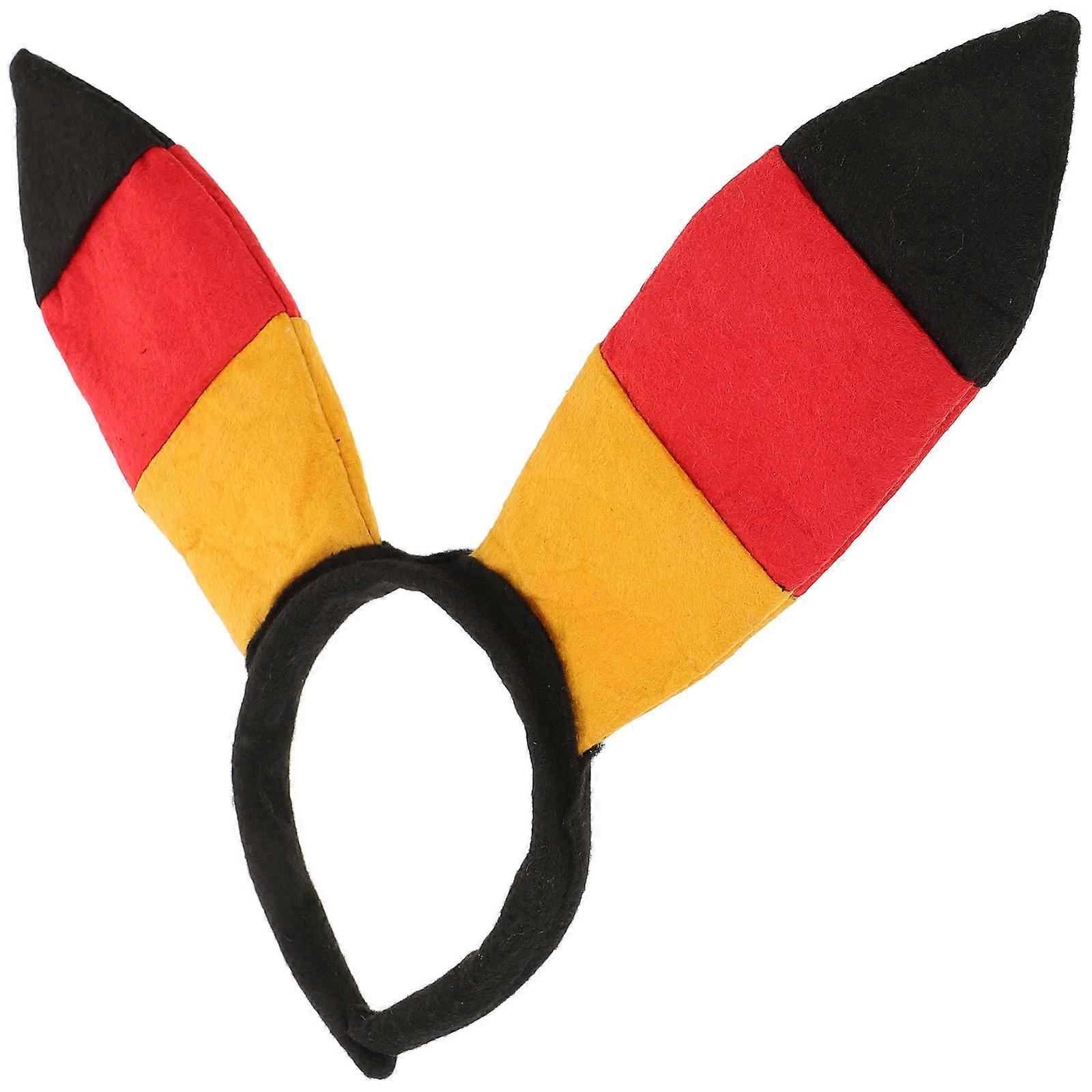 Rabbit Ear Hair Hoops for Party Costume 3Pcs Multi Color Headband