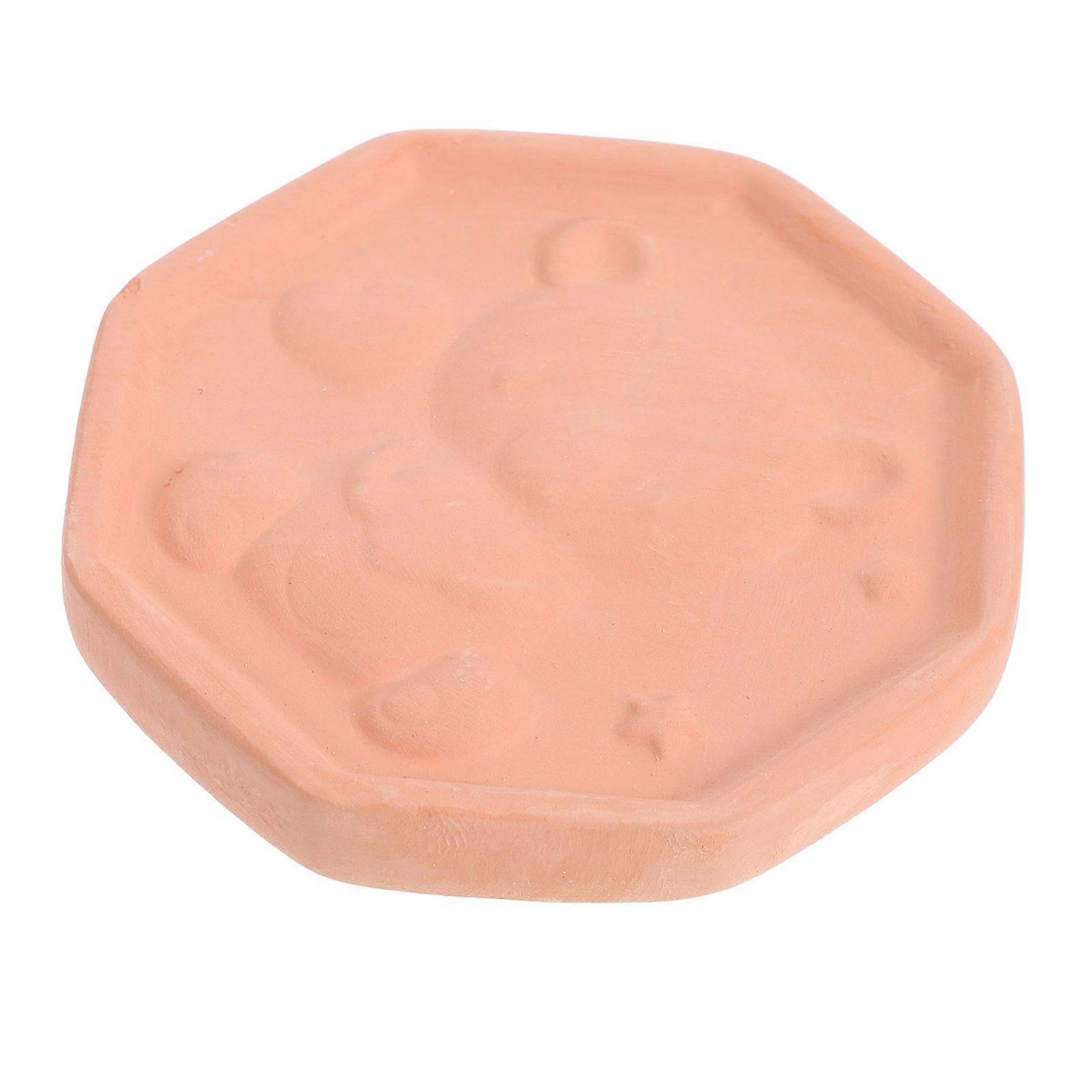 Brown Saver Terracotta Disk for Food with 5Pcs Bear