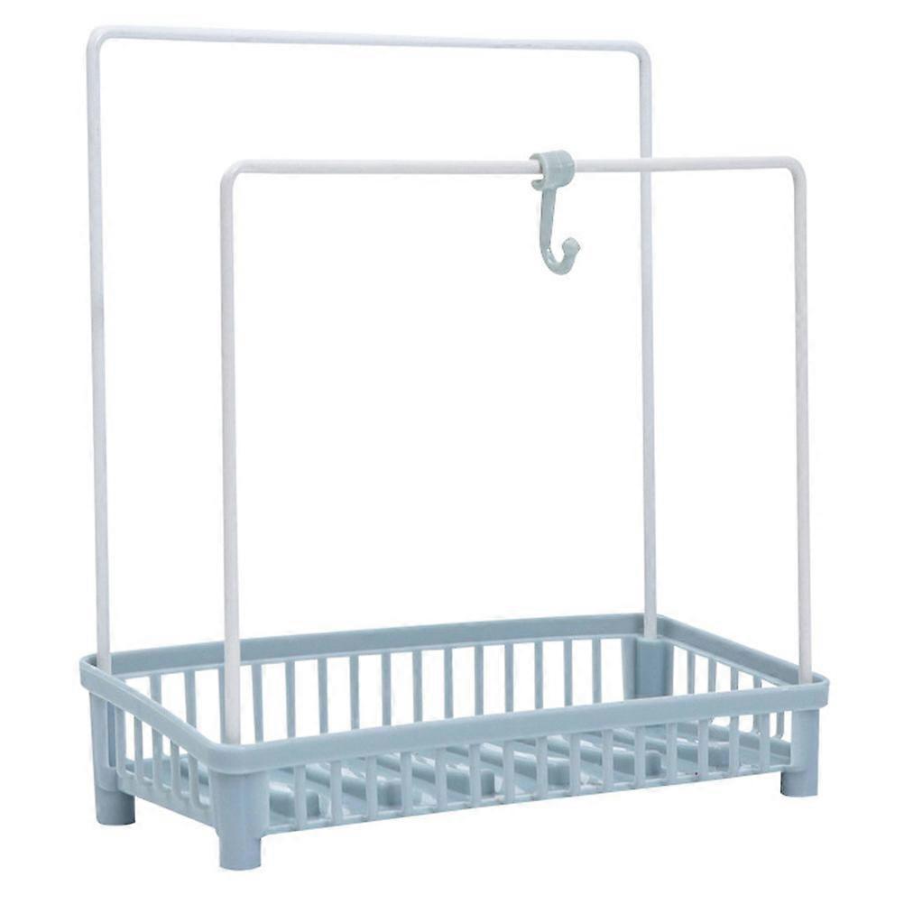 Kitchen Storage Rack Multi Function Storage Shelf Bathroom Holders Sky Blue 23 5X20 8CM Easy to Install 1Set