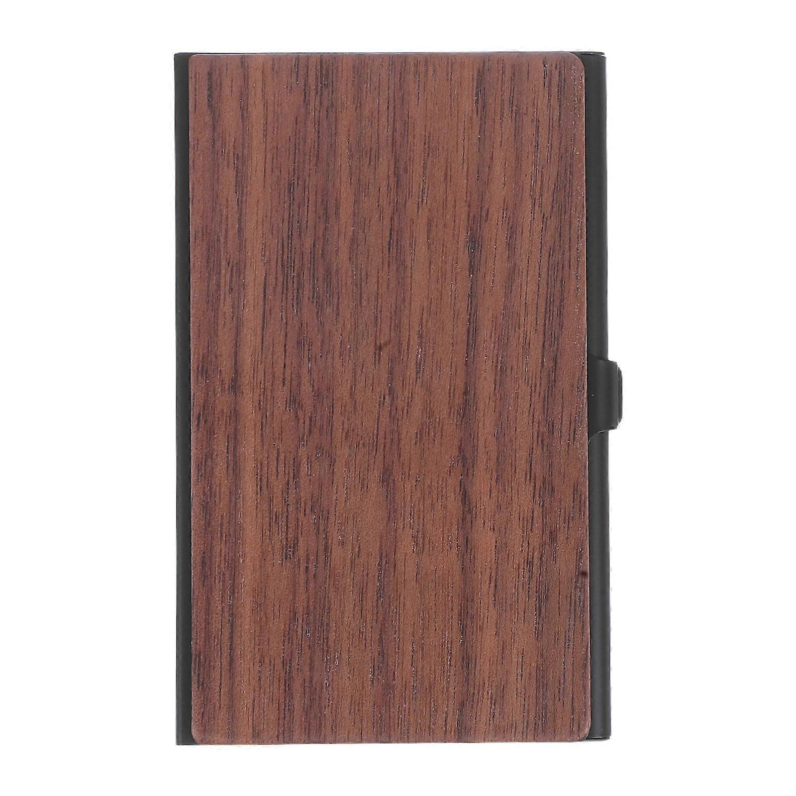 Rectangular Brown Business Card Holder Case For Office Use With Ample Storage 5Pcs Stylish Organization Solution