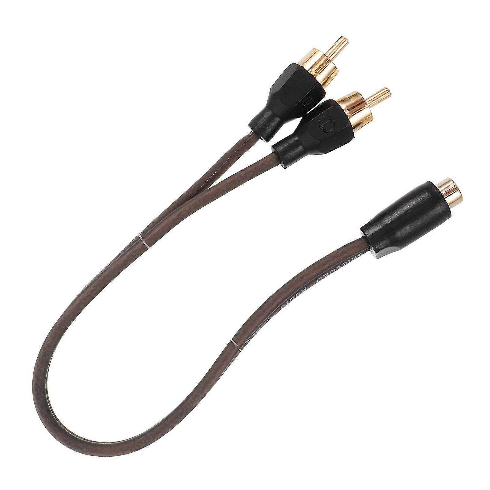 Audio Splitter Connector Cord Rca Splitter for Amplifier Stable Signal Transmission Multi Color Copper Material 1Pcs