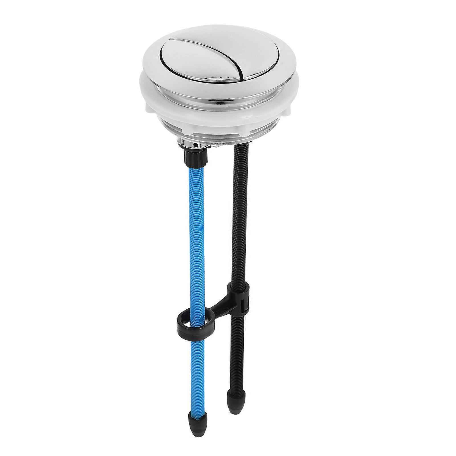 Silver Dual Push Flushing Toilet Button 4Pcs for Bathroom Use