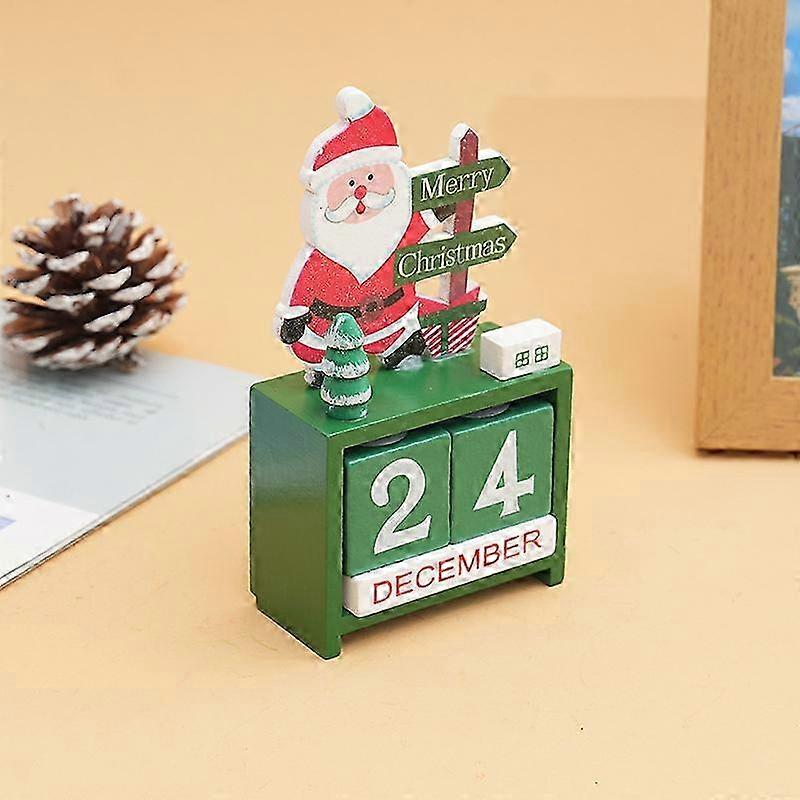 Christmas Countdown Calendar Block Reusable & Long Lasting Wooden Christmas Calendar Block Desk Decoration For Bookshelves Home 2025